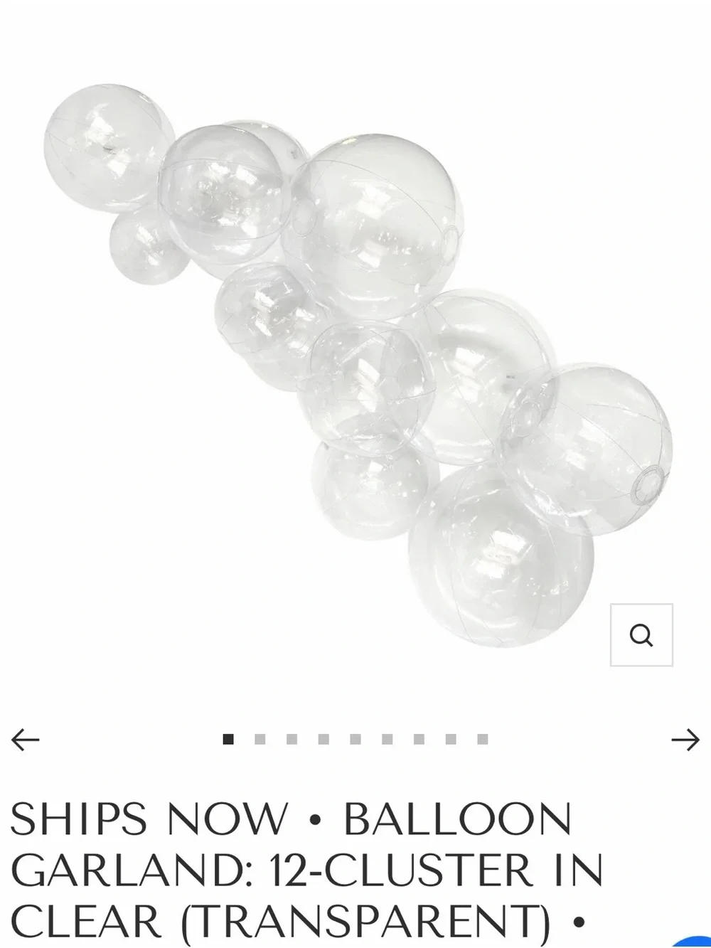 Minnidip Clear ballon garland